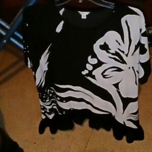 A black and white blouse